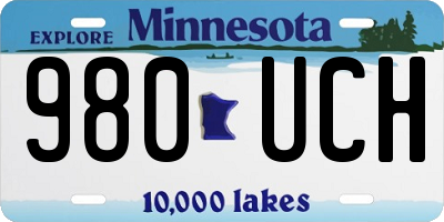 MN license plate 980UCH