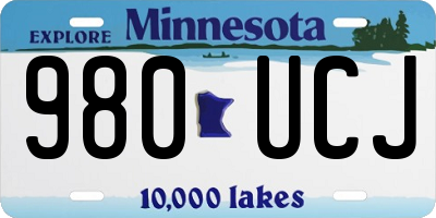MN license plate 980UCJ