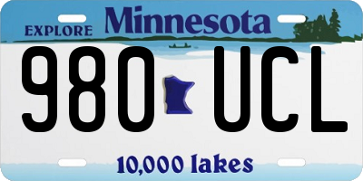 MN license plate 980UCL