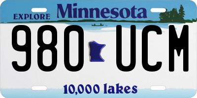MN license plate 980UCM