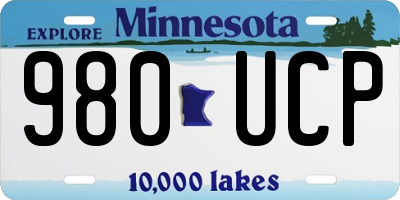 MN license plate 980UCP