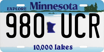 MN license plate 980UCR