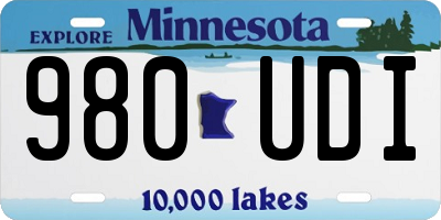 MN license plate 980UDI