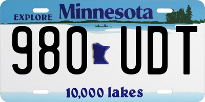 MN license plate 980UDT