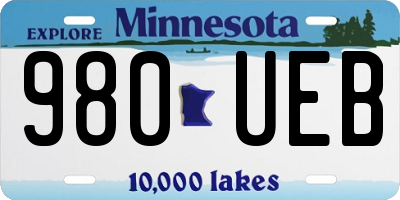 MN license plate 980UEB