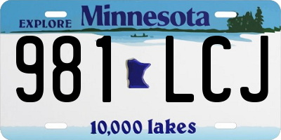 MN license plate 981LCJ