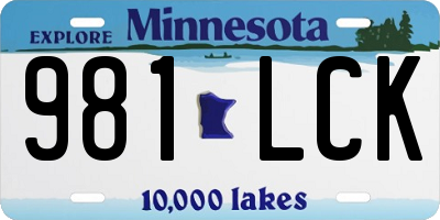 MN license plate 981LCK