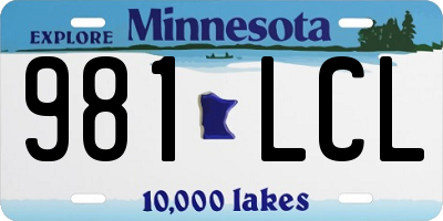 MN license plate 981LCL