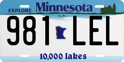 MN license plate 981LEL