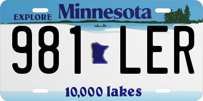 MN license plate 981LER