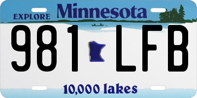 MN license plate 981LFB