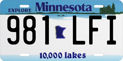 MN license plate 981LFI
