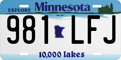 MN license plate 981LFJ