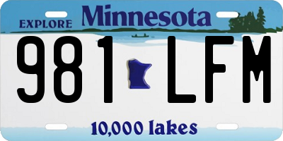 MN license plate 981LFM