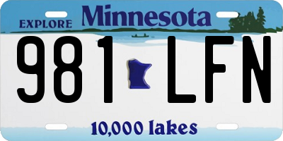 MN license plate 981LFN