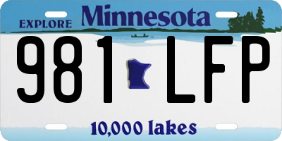 MN license plate 981LFP