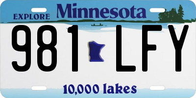 MN license plate 981LFY