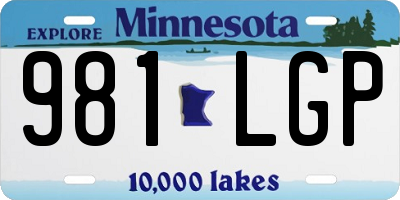 MN license plate 981LGP