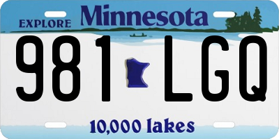MN license plate 981LGQ