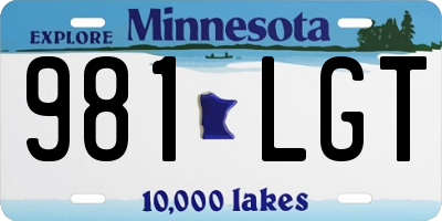 MN license plate 981LGT