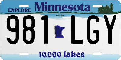 MN license plate 981LGY