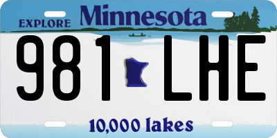 MN license plate 981LHE