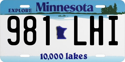 MN license plate 981LHI