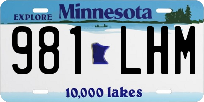 MN license plate 981LHM