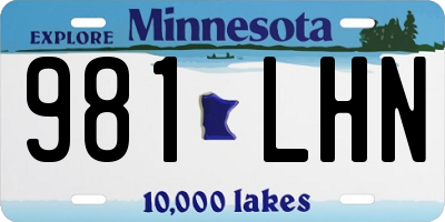 MN license plate 981LHN