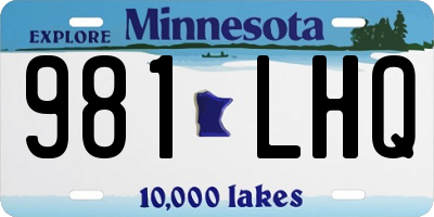 MN license plate 981LHQ
