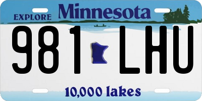 MN license plate 981LHU