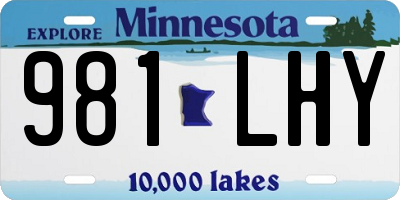 MN license plate 981LHY
