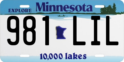 MN license plate 981LIL