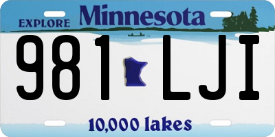 MN license plate 981LJI