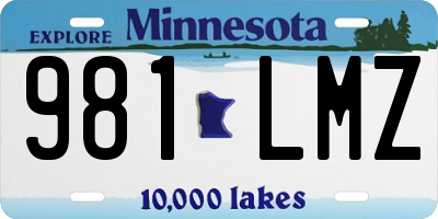 MN license plate 981LMZ