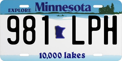 MN license plate 981LPH