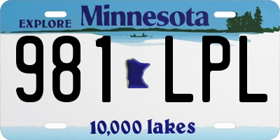 MN license plate 981LPL