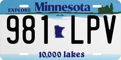MN license plate 981LPV
