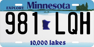 MN license plate 981LQH