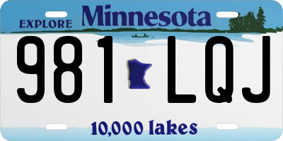 MN license plate 981LQJ