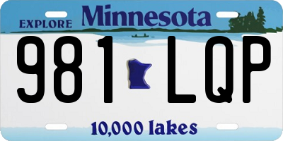 MN license plate 981LQP