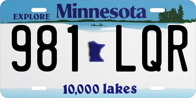 MN license plate 981LQR