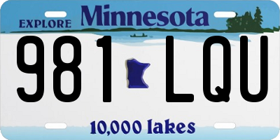 MN license plate 981LQU