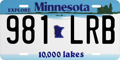 MN license plate 981LRB