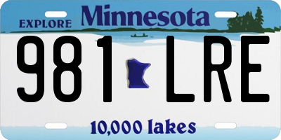 MN license plate 981LRE