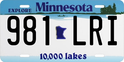 MN license plate 981LRI