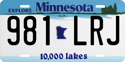 MN license plate 981LRJ