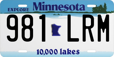 MN license plate 981LRM