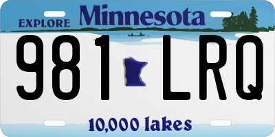 MN license plate 981LRQ
