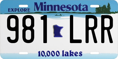 MN license plate 981LRR